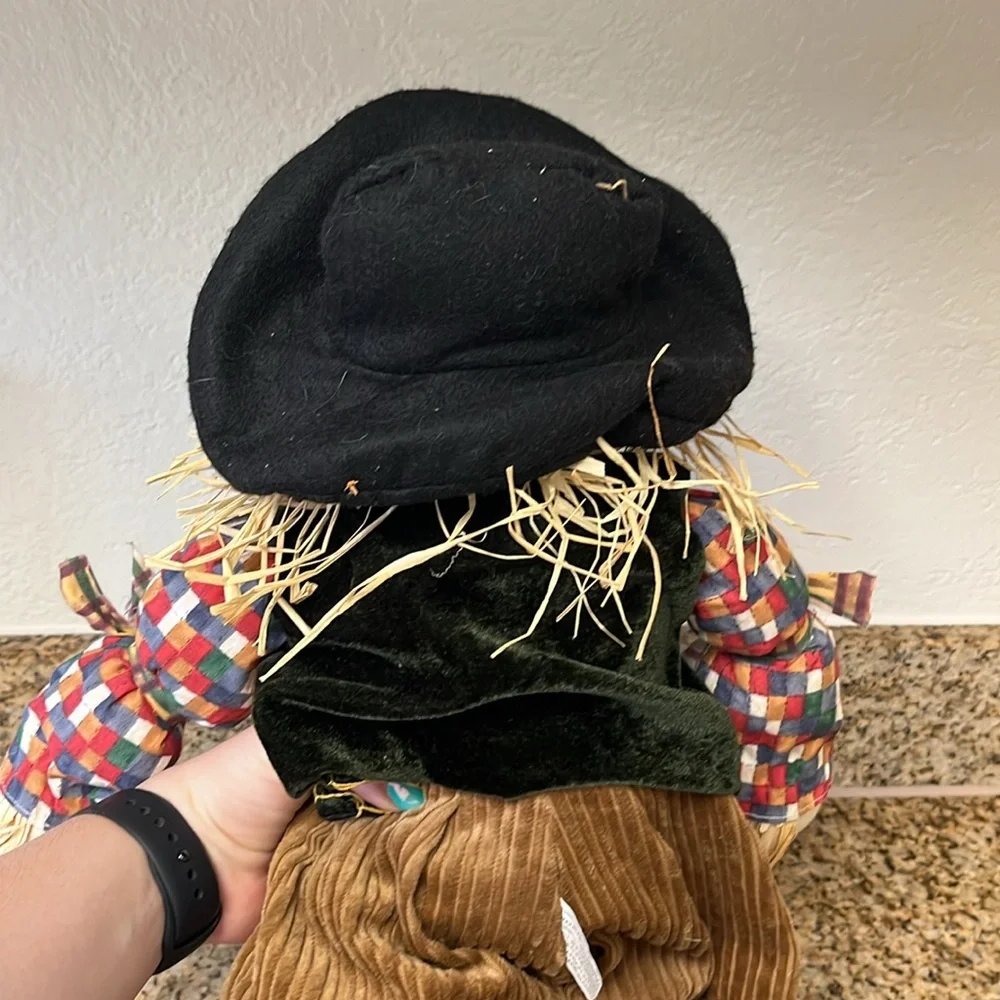 Plaid Scarecrow Doll with Black Hat
